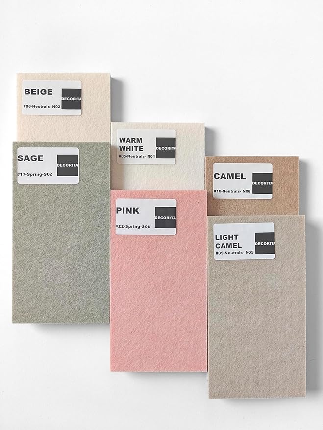Sage Green Cork Board Alternative | Large Pin Board Notice Board | Felt Bulletin Board for Office, Home & Classroom | Sage Green Office School Supplies | Felt Wall Tiles (12-Pack)