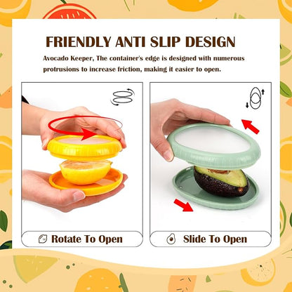 T-Raputa Avocado Saver and Onion Storage - Reusable refrigerator Avocado storage containers - is the storage Apples, Tomatoes, Tomato,Lemon, potato for Ideal
