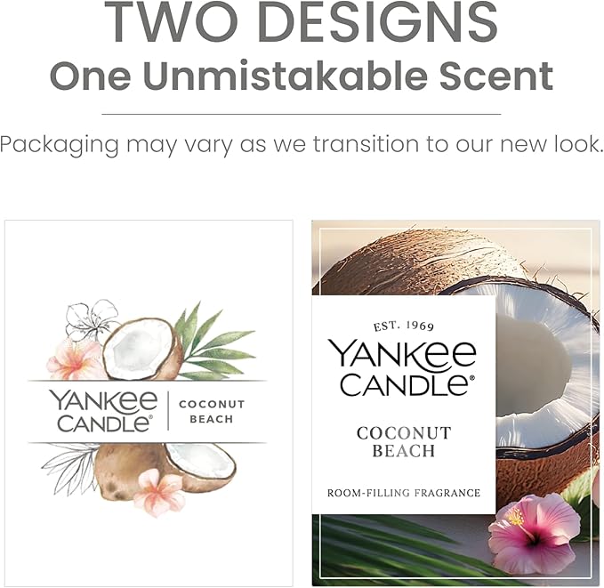 Yankee Candle, Coconut Beach Scented Candle, 20oz Classic 2-Wick Tumbler with up to 80 Hour Burn Time