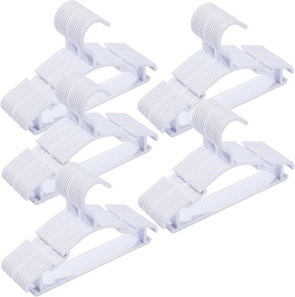 100 Pack White Baby Clothes Hangers,Kids Plastic Hangers for Closet,Toddler,Infant,Child,Newborn's Coat Hangers Ideal for Laundry and Nursery's Everyday Standard Use