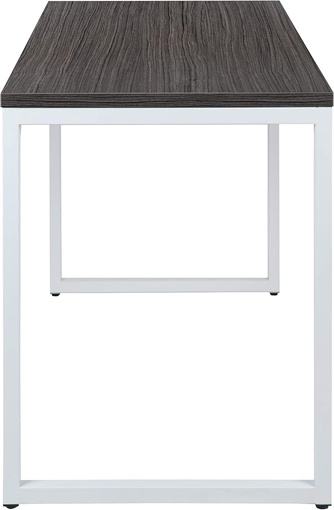 EMMA + OLIVER Industrial Modern Desk-47"L Commercial Grade Home Office Desk-Rustic Gray/White