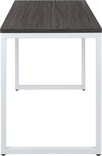 EMMA + OLIVER Industrial Modern Desk-47"L Commercial Grade Home Office Desk-Rustic Gray/White