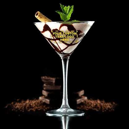 Custom Martini Glasses by ARC 10 oz. Set of 10, Personalized Bulk Pack - Perfect for Hotel, Bar, Restaurant or Lounge - Clear