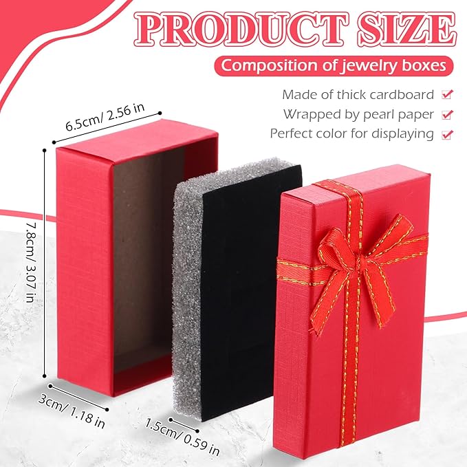 Ecally Small Cardboard Jewelry Gift Boxes 2 x 3.1 x 1.1 Inches Earring Boxes for Jewelry Gift Rings Earring Necklaces