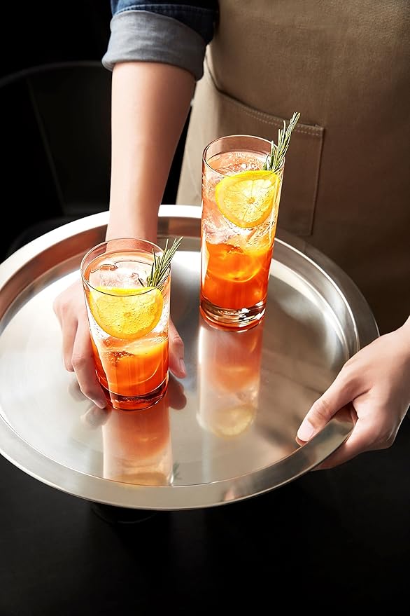 LEMONSODA Premium Highball 12oz/15oz Glass Sets - Elegant Tom Collins Glasses - Tall Water Drinking Glasses - Bar Glassware for Mojito, Whiskey, Cocktail (15oz, Set of 48)