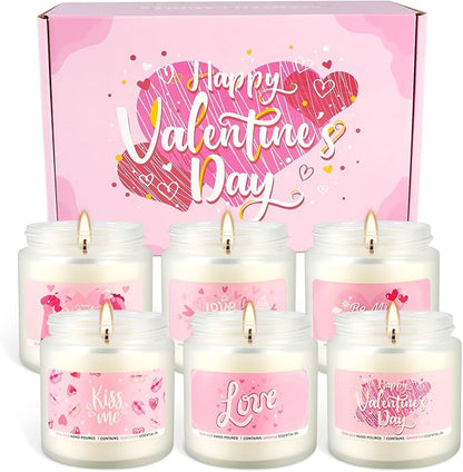 Scented Candle Gifts,6pack-Long Lasting Burning-Aromatherapy Candle for Men Husband Boyfriend,Romantic Gifts for Women, Girlfriend Wife,Mother,Home Decor,Anniversary