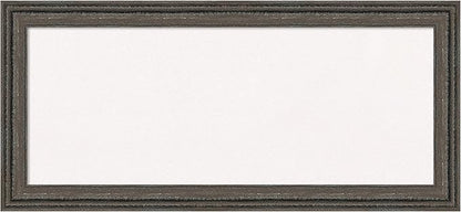 Amanti Art White Cork Board for Wall, 15x33 Vision Board with Brown Wood Frame, Medium Corkboard Office Decor for Home Organization, Rustic Farmhouse Corkboard Pinboard to display items for home