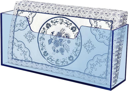 Waterproof Paper Towel holder, Acrylic Napkin Holder, Plastic Napkin Dispenser for Home, Office (Fluorescent Blue)