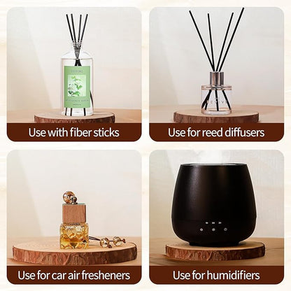 White Gardenia Jasmine Diffuser with 20 Black Fiber Sticks, 6.7 oz Diffusers for Home Essentials Bathroom,Last up to 60 Days