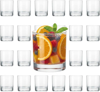LEMONSODA Premium Highball 12oz/15oz Glass Sets - Elegant Tom Collins Glasses - Tall Water Drinking Glasses - Bar Glassware for Mojito, Whiskey, Cocktail (10oz, Set of 24)