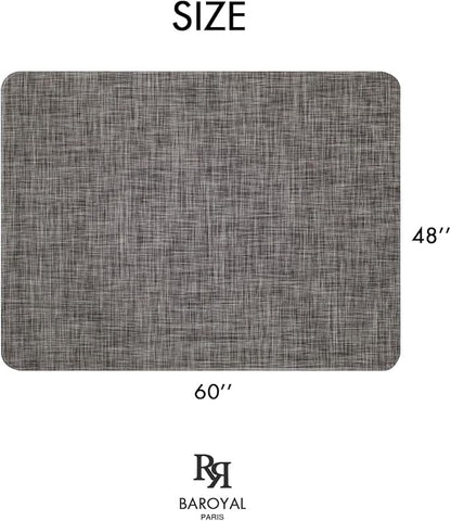 BARoyal Office Chair Mat for Hardwood Floor Under Desk Computer Rolling Chair Mat for Wood/Tile Floor Non-Slip Heavy Duty Desk Rug PVC Plastic Hard Floor Protector 48" x 60"(Gravel)