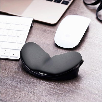 Memory Foam Mouse, Keyboard Wrist Rest Pad Anti-Skid Mousepad Support Mat for Office Computer Laptop Mac- Durable Comfortable Lightweight Easy Typing Pain Relief (Gray)