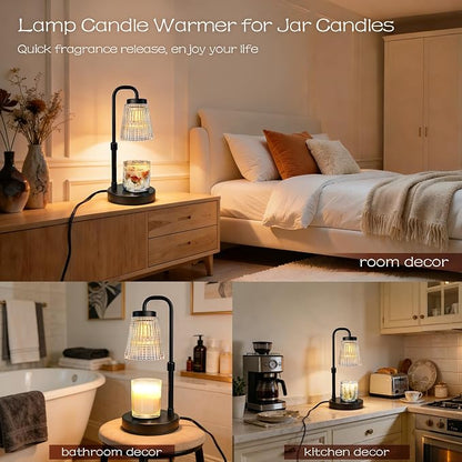 Banbanda Candle Warmer Lamp with Timer, Birthday Gifts for Women, House Warming Gifts New Home Decor – Height Adjustable Candle Lamp - with 2 Bulbs