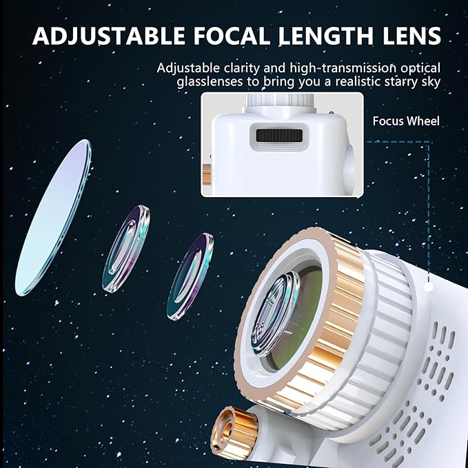 Planetarium 3D Galaxy Projector, Built-in 60 Scene Modes, with Bluetooth Speaker & Remote Control, Star Projector Light for Living Room Bedroom, forr Gifts for Kids, Adult（Robot Dog White）