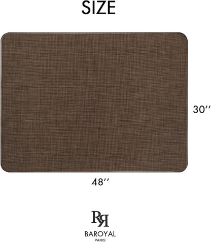 BARoyal Office Chair Mat for Hardwood Floor Under Desk Computer Rolling Chair Mat for Wood/Tile Floor Non-Slip Heavy Duty Desk Rug PVC Plastic Hard Floor Protector 30" x 48"(Coffee)