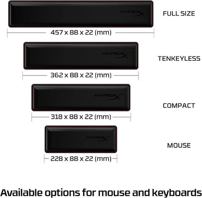HyperX Wrist Rest – Compact – Cooling Gel – Memory Foam – Anti-Slip,Black