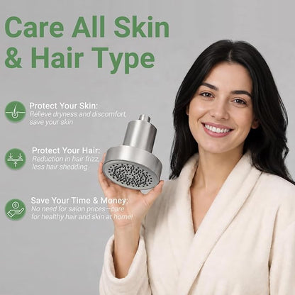 Filtered Shower head for Healthier Hair & Skin – Removes Chlorine & Heavy Metals,High Pressure 6 Mode Settings Shower Head Filter for Hard Water (Brushed Nicke)