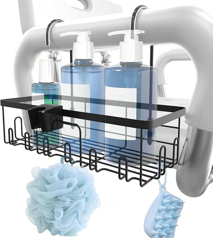 Shower Caddy Hanging, Showers Organizer Rack with Hooks for Bath Chair, for Seniors, Elderly, Pregnant, Patient, Gifts for Nursing Home