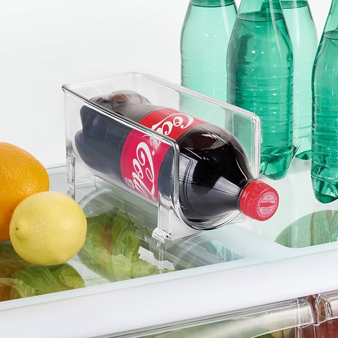 iDesign Stackable Bottle Holder for Water or Wine Bottles - Set of 4 - Clear