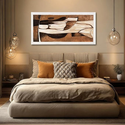 LEVERUP Modern Abstract Wall Art Gold Canvas Wall Artwork Dark Wall Decor for Bedroom Kitchen Office 20×40 Inch Posters for Room Aesthetic