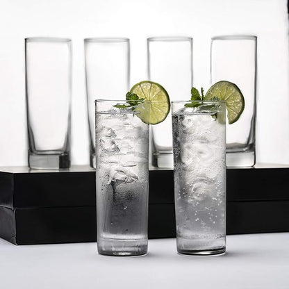 LEMONSODA Premium Highball 12oz/15oz Glass Sets - Elegant Tom Collins Glasses - Tall Water Drinking Glasses - Bar Glassware for Mojito, Whiskey, Cocktail (12oz, Set of 48)