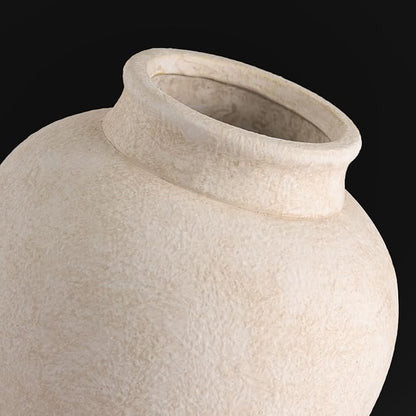 Ceramic Flower Vase, Flower Vase Rustic Farmhouse Decorative Vase Floral Pottery Vases for Home Decor Table Living Room Entryway Mantel Bookshelf Bedroom Bathroom Kitchen - 6.7" W