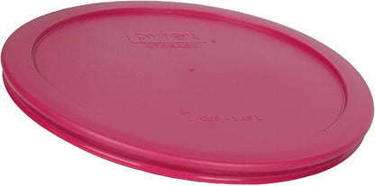 Pyrex 7402-PC 7-Cup Fuchsia Pink Plastic Food Storage Lid, Made in USA - 4 Pack