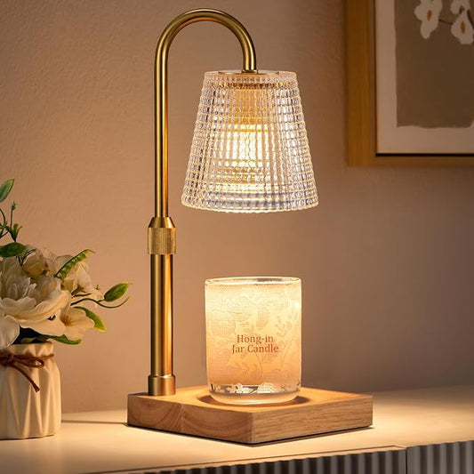 Hong-in Adjustable Candle Warmer Lamp with Timer Dimmer,Birthday Gifts for Women Mom Sister,House Warming Gifts New Home Room Decor,Vintage Wax Warmer for Scented Wax Jar Candles