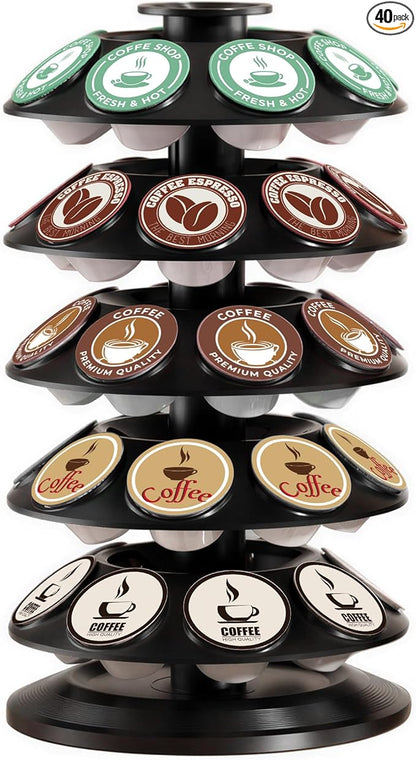 Coffee Pod Holder, keurig pods holder Organizer Compatible with 40 Dolce Gusto Capsules,Home or Office Kitchen Counter Space-Saving Stand