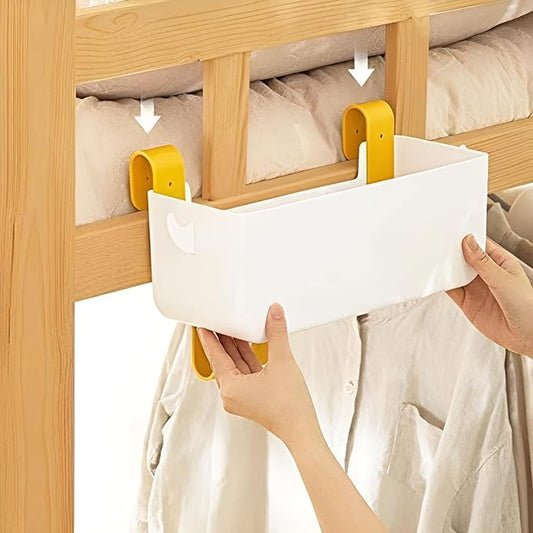 Bunk Bed Shelf for Top Bunk Bedside Shelf Accessories for Kids Bunk Bed Caddy with Hooks for Bed Rail