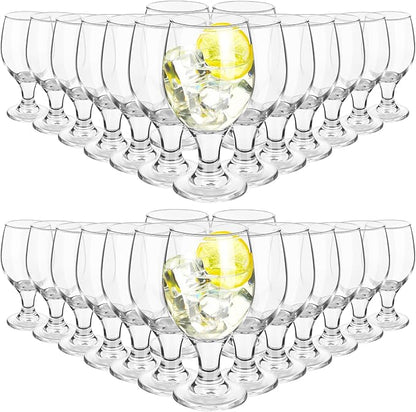 Patelai Set of 30 Clear Glasses 13.5 oz Water Goblet Glass Stemmed Water Glasses for Juice Wine Beer Tea Milk Cold Beverages Drinks Dishwasher Safe