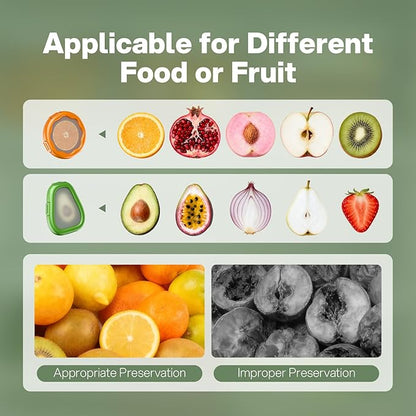 Reusable Avocado Food Saver and Orange Fruit Containers - Fridge Pods Storage Box Made of Silicone for Your Vegetables and Fruits like Onions, Tomatos and Lemons (4 PCS)