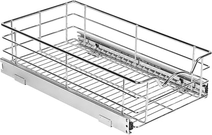 HOLDN’ STORAGE Pull Out Cabinet Organizer, Slide Out Drawer for Kitchen Cabinets & Pantry, Roll Out Shelf for Pots, Pans & Under Sink Storage, Heavy-Duty Full-Extension, 11"W x 21"D x 5"H