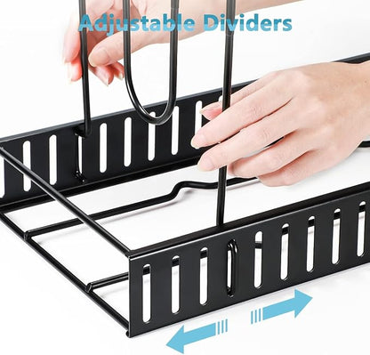 ORDORA Pots and Pans Organizer for Cabinet 16.61 Height 2 Pack, 8 Tier Pot Organizers Rack with 3 DIY Methods, Adjustable Pan Organizer under Cabinet Kitchen Organization and Storage