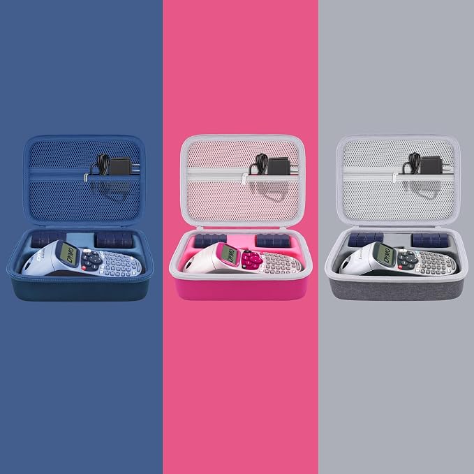 Label Printer Case Compatible with DYMO LetraTag LT-100H/LT-100H Plus Handheld Label Maker(Blue Case)