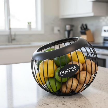 TOPZEA Coffee Pod Holder, Large Capacity Metal K Cups Holder Organizer Coffee Capsule Container Basket, Espresso Pods Storage for Counter, Bar Station Accessories, Black