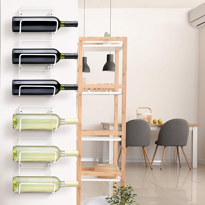 Sorbus Towel Holder for Bathroom Wall - 6 Level Wall Mounted Towel Rack Shelves for Rolled Bath Towels, Washcloths, Linens - White Hanging Towel Racks for Bathroom, Spa, Salon, Towel Storage Organizer