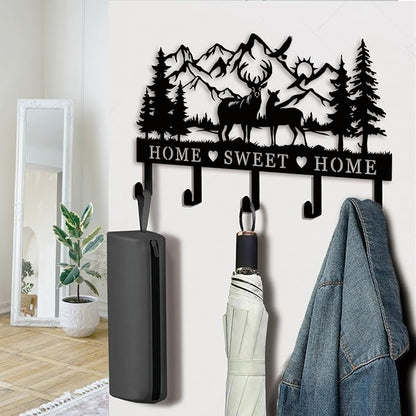 Deer Metal Key Holder for Wall Key Holder Wall Mount Key Rack Wall Mount Key Hooks for Wall Key Hanger