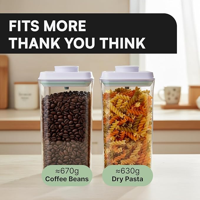 Bop Top | Airtight Meal Prep Containers with Lids | Food Storage Container Sets | Snack and Overnight Oats Fridge Organizer | Pantry and Kitchen Organization