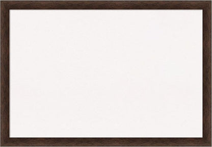 Amanti Art White Cork Board for Wall, 27x39 Vision Board with Brown Wood Frame, Large Corkboard Office Decor for Home Organization, Casual Corkboard Pinboard to display items for home organization