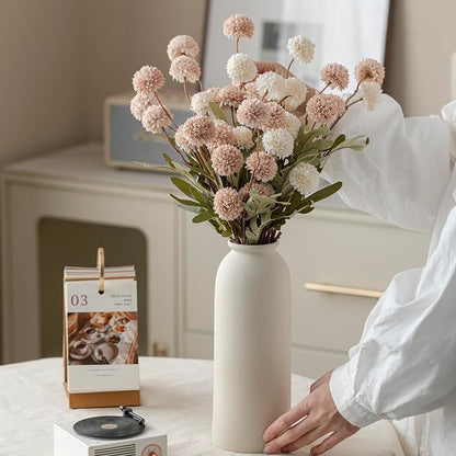 Ceramic Vase Set-3, Large Flower Vases for Decor, Modern Boho Farmhouse Style, 10.4 Inch Tall, 4 Inch Width, Beige Color, Decorative Vases for Pampas Grass, Dried Flowers and Fresh Flowers (XL Beige)