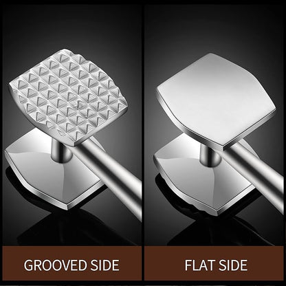 Aliglow Meat Tenderizer 304 Stainless Steel Hammer Mallet Tool Pounder Flattener For Tenderizing and Pounding