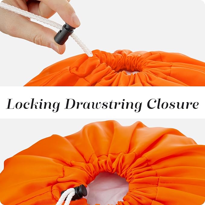 Handy Laundry XL Laundry Bag – Heavy Duty Nylon, Large 22" x 32", Durable Drawstring Closure, Machine Washable, Extra Large Dirty Clothes Storage for Travel, Dorm, Hamper, Orange