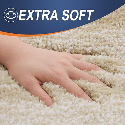 OLANLY Large Bathroom Rugs Mat 45x27, Extra Soft Absorbent Microfiber Bath Rugs, Rubber Backing, Quick Dry, Machine Washable Bath Mats for Bathroom Floor, Tub and Shower, Home Decor Accessories, Tan