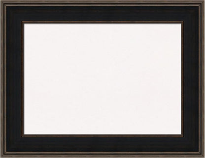 Amanti Art White Cork Board for Wall, 28x36 Vision Board with Brown Wood Frame, Medium Corkboard Office Decor for Home Organization, Casual Corkboard Pinboard to display items for home organization