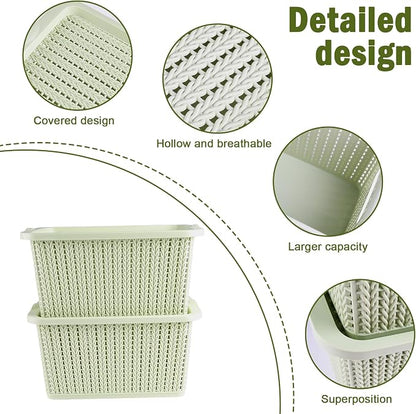 Onion and Potato Storage Bins Set,Stackable Plastic Pantry Box with Lids,BPA-Free,Potatos and Onions Storage Baskets for Kitchen,Countertop,More Vegetable Storages Pantry Baskets Organization
