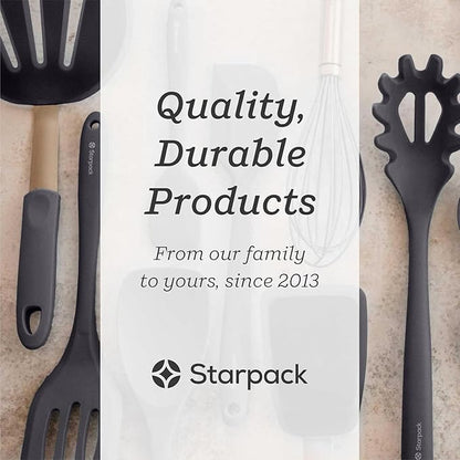 Starpack 'Flip & Whip' Premium Silicone Baking Utensils Set (5 Pcs) - Heat Resistant to 600F - Spatulas, Whisk & Basting Brush Set