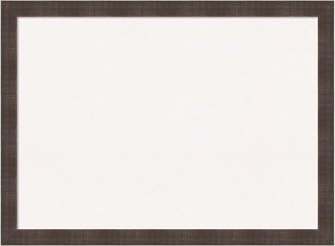 Amanti Art White Cork Board for Wall, 22x30 Vision Board with Brown Wood Frame, Medium Corkboard Office Decor for Home Organization, Rustic Farmhouse Corkboard Pinboard to display items for home