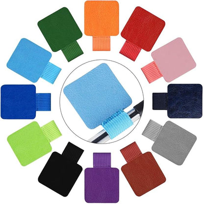 SLSON 12 Pack Notebook Pen Loop Holder Self-Adhesive Pen Holder Pencil Holders Elastic Loop Designed for Notebooks Journals Calendars (12 Colors)