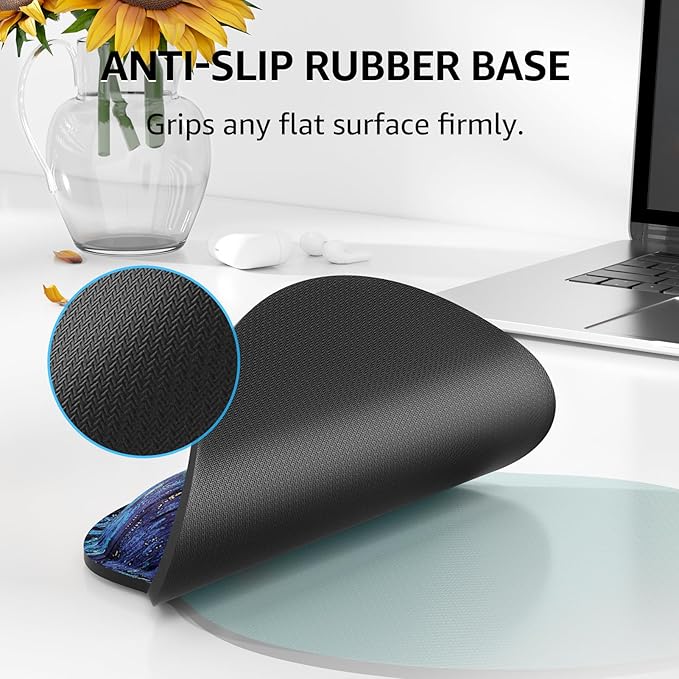 KTRIO Keyboard Wrist Rest & Mouse Pad with Wrist Rest Set, Starry Night | Memory Foam Wrist Support, Ergonomic Design, Non-Slip Base, Office and Home Use